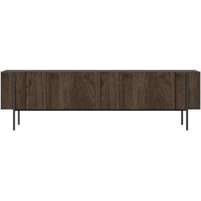 Hanah Home Meuble TV moderne - Dimensions : 160 x 31 x 45 cm - Epaisseur 18 mm - 2 portes - Marron - Publicité Hanah Home Meuble TV moderne - Dimensions : 160 x 31 x 45 cm - Epaisseur 18 mm - 2 portes - Marron - Publicité