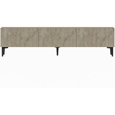 Hanah Home Meuble TV beige moderne - Dimensions : 180 x 31 x 45 cm - Epaisseur 18 mm - Fixation murale possible - Bois - Publicité Hanah Home Meuble TV beige moderne - Dimensions : 180 x 31 x 45 cm - Epaisseur 18 mm - Fixation murale possible - Bois - Publicité