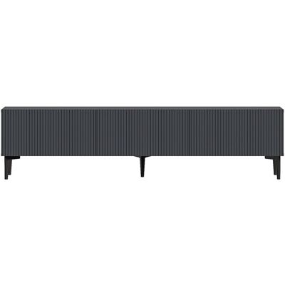 Hanah Home Meuble TV gris anthracite moderne - Dimensions : 180 x 31 x 45 cm - Epaisseur 18 mm - Fixation murale possible - Bois - Publicité Hanah Home Meuble TV gris anthracite moderne - Dimensions : 180 x 31 x 45 cm - Epaisseur 18 mm - Fixation murale possible - Bois - Publicité