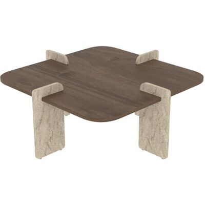 Hanah Home Table basse carrée moderne - Dimensions : 90 x 90 x 35 cm - Marron - Bois - Montage facile - Publicité Hanah Home Table basse carrée moderne - Dimensions : 90 x 90 x 35 cm - Marron - Bois - Montage facile - Publicité