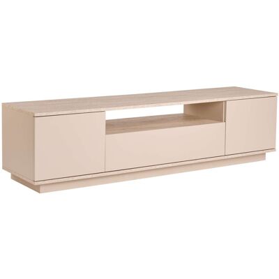 Hanah Home Meuble TV moderne avec 3 portes à ouverture par simple pression - Dimensions : 180 x 44 x 44 cm - Epaisseur 18 mm - Beige - Publicité Hanah Home Meuble TV moderne avec 3 portes à ouverture par simple pression - Dimensions : 180 x 44 x 44 cm - Epaisseur 18 mm - Beige - Publicité