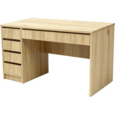 Habitat et Jardin Bureau "Malika" - 120 x 75 x 55 cm - 5 tiroirs - Marron - Structure : bois - Publicité Habitat et Jardin Bureau "Malika" - 120 x 75 x 55 cm - 5 tiroirs - Marron - Structure : bois - Publicité