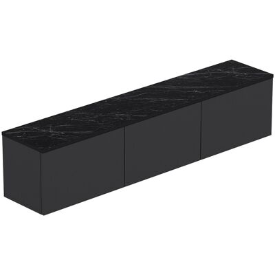 Hanah Home Meuble TV suspendu - Dimensions : 160 x 32 x 35 cm - 18 mm d'épaisseur - Bois - Gris anthracite - Ouverture porte par simple pression - Publicité Hanah Home Meuble TV suspendu - Dimensions : 160 x 32 x 35 cm - 18 mm d'épaisseur - Bois - Gris anthracite - Ouverture porte par simple pression - Publicité