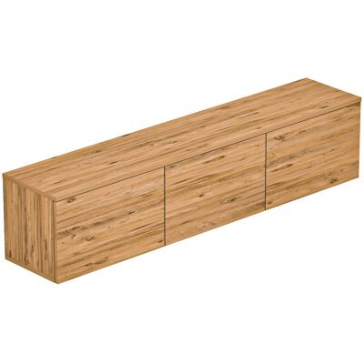 Hanah Home Meuble TV suspendu - Dimensions : 160 x 32 x 35 cm - 18 mm d'épaisseur - Bois - Marron clair - Ouverture porte par simple pression - Publicité Hanah Home Meuble TV suspendu - Dimensions : 160 x 32 x 35 cm - 18 mm d'épaisseur - Bois - Marron clair - Ouverture porte par simple pression - Publicité