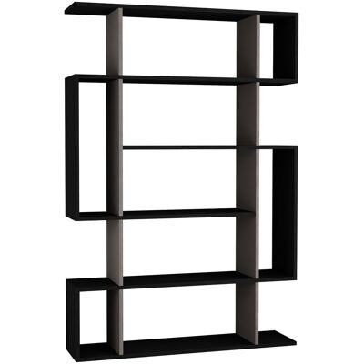 Hanah Home Bibliothèque moderne - Dimensions : 110 x 25 x 161 cm - Gris anthracite - Bois - Epaisseur 18 mm - Fixation murale possible - Capacité de charge : 25 kg - Publicité Hanah Home Bibliothèque moderne - Dimensions : 110 x 25 x 161 cm - Gris anthracite - Bois - Epaisseur 18 mm - Fixation murale possible - Capacité de charge : 25 kg - Publicité