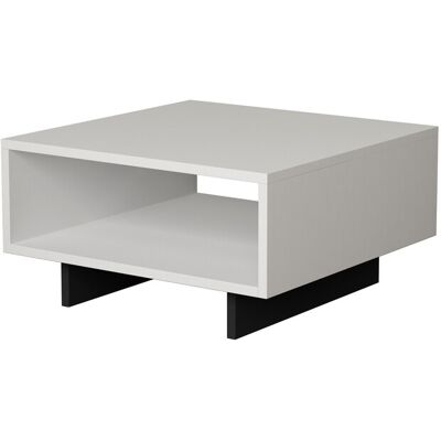 Hanah Home Table basse moderne - Dimensions : 60 x 60 x 32 cm - Bois - Epaisseur : 18 mm - Montage facile - Blanc - Publicité Hanah Home Table basse moderne - Dimensions : 60 x 60 x 32 cm - Bois - Epaisseur : 18 mm - Montage facile - Blanc - Publicité