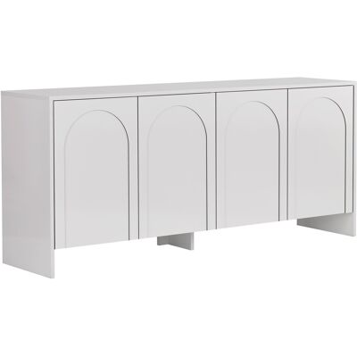 Hanah Home Buffet, Blanc, 180 x 45 x 80 cm, Panneaux de particules, mélaminés, 18 mm d'épaisseur, design scandinave. Publicité Hanah Home Buffet, Blanc, 180 x 45 x 80 cm, Panneaux de particules, mélaminés, 18 mm d'épaisseur, design scandinave. Publicité