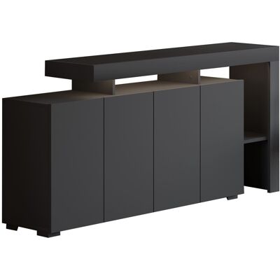 Hanah Home Buffet, Anthracite, 170 x 35 x 80 cm, Panneaux de particules, mélaminés, 18 mm d'épaisseur, style minimaliste. Publicité Hanah Home Buffet, Anthracite, 170 x 35 x 80 cm, Panneaux de particules, mélaminés, 18 mm d'épaisseur, style minimaliste. Publicité