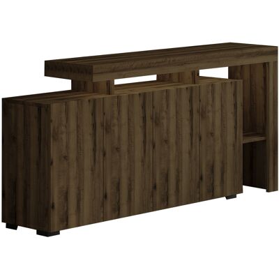 Hanah Home Buffet, Noyer Antique, 170 x 35 x 80 cm, Panneaux de particules, mélaminés, 18 mm d'épaisseur, design moderne. Publicité Hanah Home Buffet, Noyer Antique, 170 x 35 x 80 cm, Panneaux de particules, mélaminés, 18 mm d'épaisseur, design moderne. Publicité