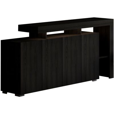 Hanah Home Buffet, Bois Noir, 170 x 35 x 80 cm, Panneaux de particules, mélaminés, 18 mm d'épaisseur, design moderne. Publicité Hanah Home Buffet, Bois Noir, 170 x 35 x 80 cm, Panneaux de particules, mélaminés, 18 mm d'épaisseur, design moderne. Publicité