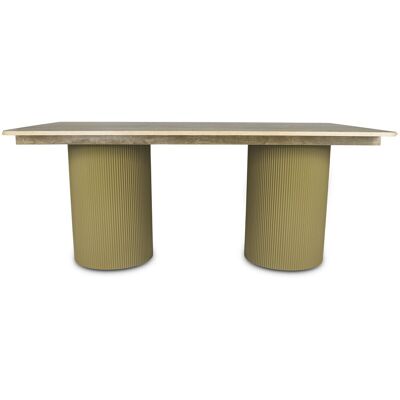 Habitat et Jardin Table repas ovale en bois "Zénith" - Dimensions : 180 x 100 x 76 cm - Epaisseur du plateau : 2 cm - Beige - Publicité Habitat et Jardin Table repas ovale en bois "Zénith" - Dimensions : 180 x 100 x 76 cm - Epaisseur du plateau : 2 cm - Beige - Publicité