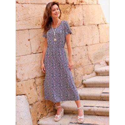 Robe en jersey taille élastique froncée - Publicité Robe en jersey taille élastique froncée - Publicité