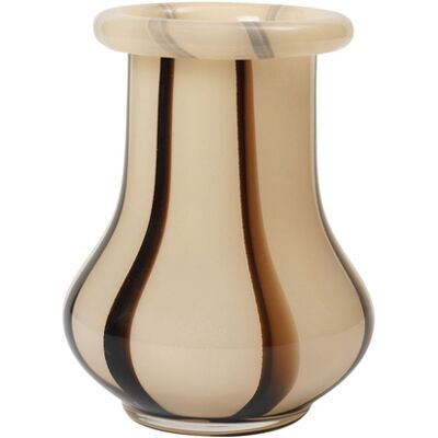 Ferm Living Riban Vase - Verre Fait Main - Beige - 15cm - Publicité Ferm Living Riban Vase - Verre Fait Main - Beige - 15cm - Publicité