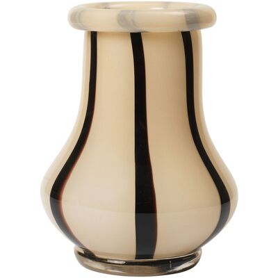 Ferm Living Riban Vase - Crème - 19cm - Verre - Décoratif - Publicité Ferm Living Riban Vase - Crème - 19cm - Verre - Décoratif - Publicité