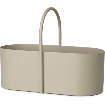 Ferm Living - Panier Grib - Beige - Métal thermolaqué - Designer Trine Andersen - Publicité Ferm Living - Panier Grib - Beige - Métal thermolaqué - Designer Trine Andersen - Publicité