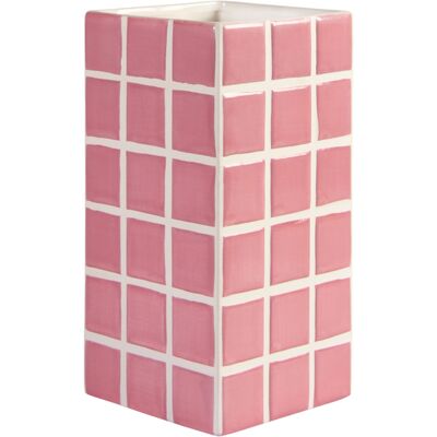 & klevering - Vase Tile - Rose - Céramique - Publicité & klevering - Vase Tile - Rose - Céramique - Publicité