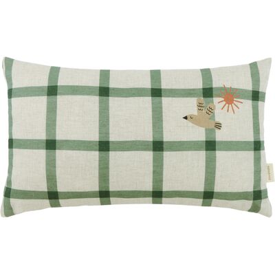 NOBODINOZ - Coussin Vibes - Vert - Lin français - Publicité NOBODINOZ - Coussin Vibes - Vert - Lin français - Publicité