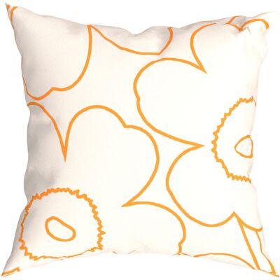 Marimekko - Housse de coussin Unikko - Blanc - Coton biologique - Designer Maija Isola - Publicité Marimekko - Housse de coussin Unikko - Blanc - Coton biologique - Designer Maija Isola - Publicité