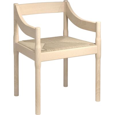 Fritz Hansen - Fauteuil Carimate - Bois naturel - Corde en lin - Designer Vico Magistretti - Publicité Fritz Hansen - Fauteuil Carimate - Bois naturel - Corde en lin - Designer Vico Magistretti - Publicité