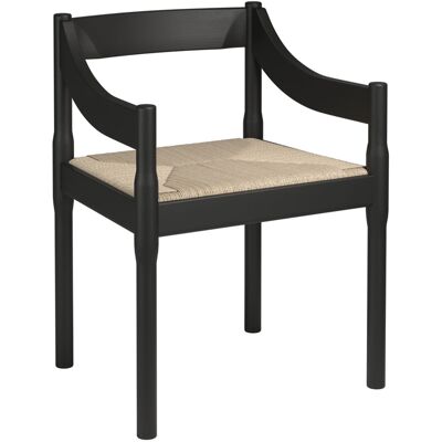 Fritz Hansen - Fauteuil Carimate - Noir - Corde en lin - Designer Vico Magistretti - Publicité Fritz Hansen - Fauteuil Carimate - Noir - Corde en lin - Designer Vico Magistretti - Publicité