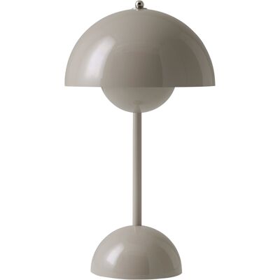 Lampe de table portable Gris Beige Verner Panton - VP9 Rechargeable - Publicité Lampe de table portable Gris Beige Verner Panton - VP9 Rechargeable - Publicité