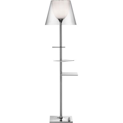 Flos - Lampe sur pied transparente moderne avec USB - Designer Philippe Starck - Publicité Flos - Lampe sur pied transparente moderne avec USB - Designer Philippe Starck - Publicité