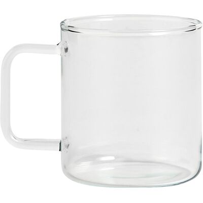 Hay - Mug en verre - Transparent - Résistant aux chocs - 400 ml - Tasse - Publicité Hay - Mug en verre - Transparent - Résistant aux chocs - 400 ml - Tasse - Publicité