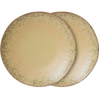 HK LIVING - Assiette 70s ceramics - Beige - Grès émaillé - Publicité HK LIVING - Assiette 70s ceramics - Beige - Grès émaillé - Publicité