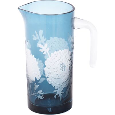 Pols Potten - Carafe Peony, bleu foncé - Verre - Publicité Pols Potten - Carafe Peony, bleu foncé - Verre - Publicité