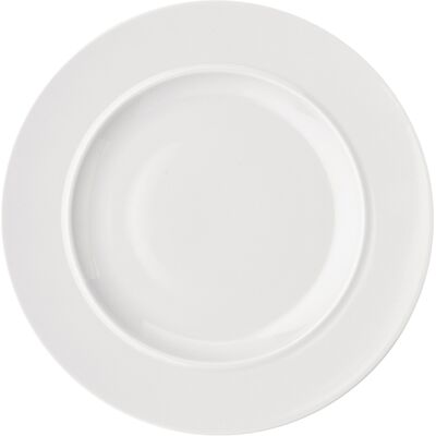 Alessi - Assiette La Bella Tavola - Blanc - Porcelaine fine - Designer Ettore Sottsass - Publicité Alessi - Assiette La Bella Tavola - Blanc - Porcelaine fine - Designer Ettore Sottsass - Publicité