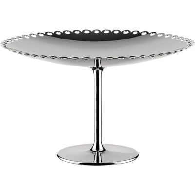 Alessi - Plat à gâteau Tornitore matto - Métal - Acier inoxydable poli - Designer Nika Zupanc - Publicité Alessi - Plat à gâteau Tornitore matto - Métal - Acier inoxydable poli - Designer Nika Zupanc - Publicité