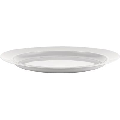 Alessi - Plat de service La Bella Tavola - Blanc - Porcelaine fine - Designer Ettore Sottsass - Publicité Alessi - Plat de service La Bella Tavola - Blanc - Porcelaine fine - Designer Ettore Sottsass - Publicité