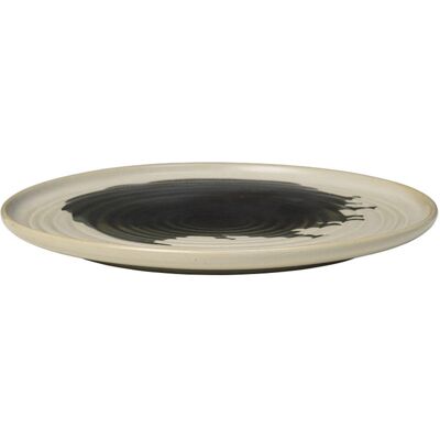 Assiette Ferm LIVING Omhu - 26,5cm - Blanc / Charbon - Publicité Assiette Ferm LIVING Omhu - 26,5cm - Blanc / Charbon - Publicité