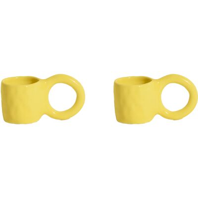 Tasse à espresso Donut Jaune de Pia Chevalier - Publicité Tasse à espresso Donut Jaune de Pia Chevalier - Publicité