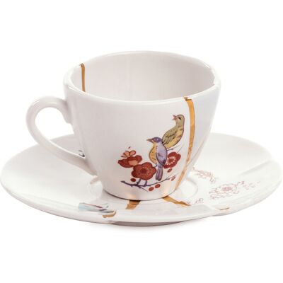 Seletti - Tasse à café Kintsugi - Blanc - Or - Designer Marcantonio - Publicité Seletti - Tasse à café Kintsugi - Blanc - Or - Designer Marcantonio - Publicité