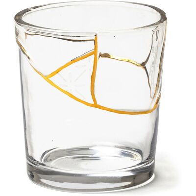 Seletti - Verre Kintsugi - Transparent - Or fin - Designer Marcantonio - Publicité Seletti - Verre Kintsugi - Transparent - Or fin - Designer Marcantonio - Publicité