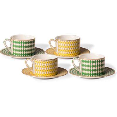 Pols Potten - Tasse à thé Chess - Vert - Porcelaine émaillée - Publicité Pols Potten - Tasse à thé Chess - Vert - Porcelaine émaillée - Publicité