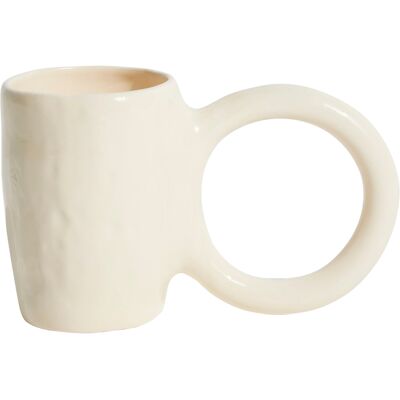 Petite Friture - Mug Donut - Beige - Faïence émaillée - Designer Pia Chevalier - Publicité Petite Friture - Mug Donut - Beige - Faïence émaillée - Designer Pia Chevalier - Publicité