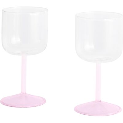 Hay - Verre à vin tint - Rose - Verre borosilicaté - Publicité Hay - Verre à vin tint - Rose - Verre borosilicaté - Publicité