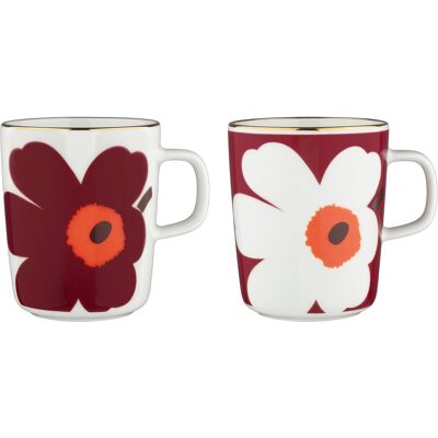 Marimekko - Mug Tiara - Rouge - Grès - Designer Maija Isola - Publicité Marimekko - Mug Tiara - Rouge - Grès - Designer Maija Isola - Publicité