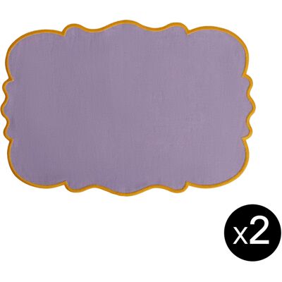 Bitossi Home - Set de table Smerlo - Violet - Lin - Publicité Bitossi Home - Set de table Smerlo - Violet - Lin - Publicité