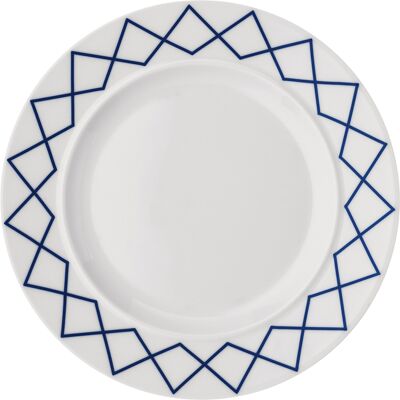 Alessi - Assiette La Bella Tavola - Bleu - Porcelaine fine - Designer Ettore Sottsass - Publicité Alessi - Assiette La Bella Tavola - Bleu - Porcelaine fine - Designer Ettore Sottsass - Publicité