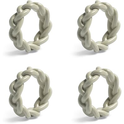 Klevering Braid Gris - Anneau de Serviette - Poliresina - Publicité Klevering Braid Gris - Anneau de Serviette - Poliresina - Publicité