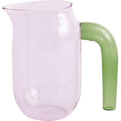 Carafe Hay Rose - 950ml Verre Borosilicaté - Design Artistique Jochen Holz - Chaud & Froid Compatible - Publicité Carafe Hay Rose - 950ml Verre Borosilicaté - Design Artistique Jochen Holz - Chaud & Froid Compatible - Publicité