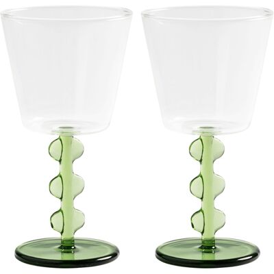 Klevering - Ensemble de 2 verres à vin Petal - Vert - Publicité Klevering - Ensemble de 2 verres à vin Petal - Vert - Publicité
