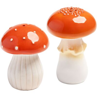 Ensemble salière et poivrière champignon en céramique Klevering - Décoration de table amusante - Publicité Ensemble salière et poivrière champignon en céramique Klevering - Décoration de table amusante - Publicité