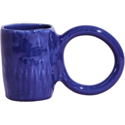 Mug Donut de Pia Chevalier - Grande Céramique Bleue - Publicité Mug Donut de Pia Chevalier - Grande Céramique Bleue - Publicité