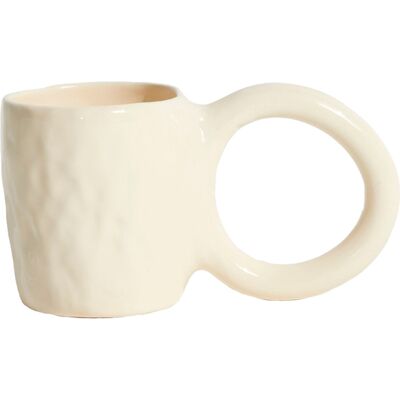 Mug à café Donut Petite Friture - Beige - Design artisanal - Publicité Mug à café Donut Petite Friture - Beige - Design artisanal - Publicité