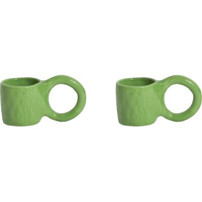 Tasse à espresso Petite Friture Donut - Vert - Céramique - Publicité Tasse à espresso Petite Friture Donut - Vert - Céramique - Publicité