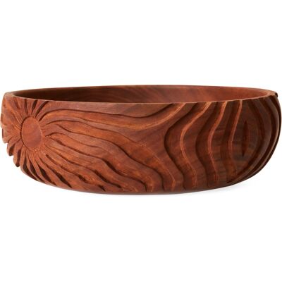 HK LIVING - Coupe Wooden - Marron - Acajou massif - Publicité HK LIVING - Coupe Wooden - Marron - Acajou massif - Publicité